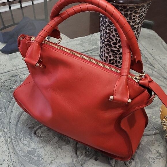 CHLOE MARCIE RED SATCHEL - Picture 7 of 16